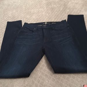 7 for All Mankind Guenevere skinny jeans dark wash.